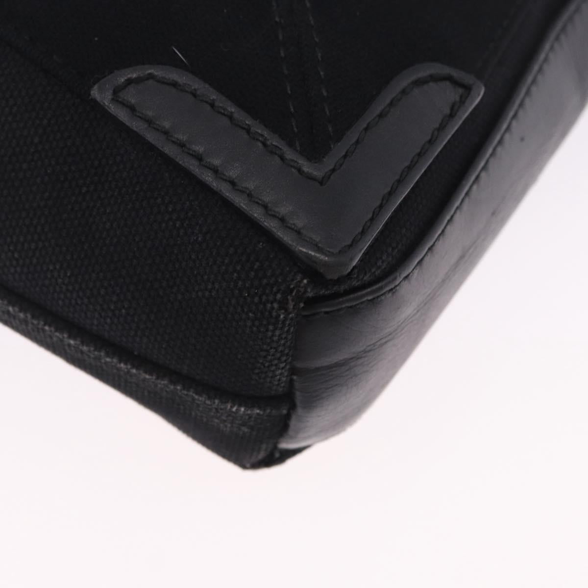 BALENCIAGA Navy Cabas XS Hand Bag Canvas Black Silver 390346 Auth 201237A