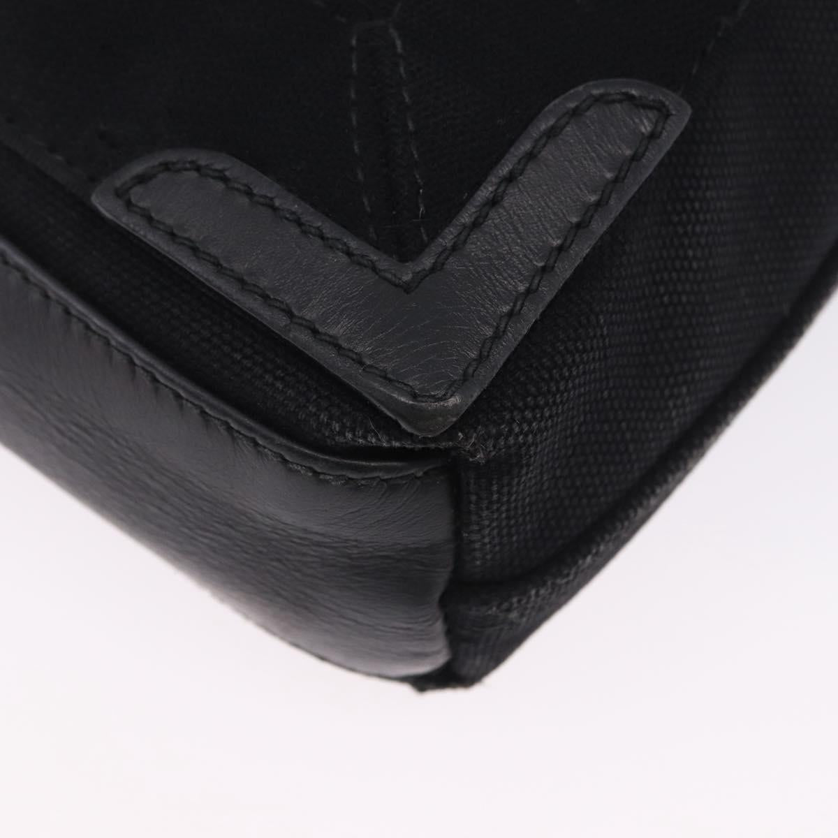 BALENCIAGA Navy Cabas XS Hand Bag Canvas Black Silver 390346 Auth 201237A