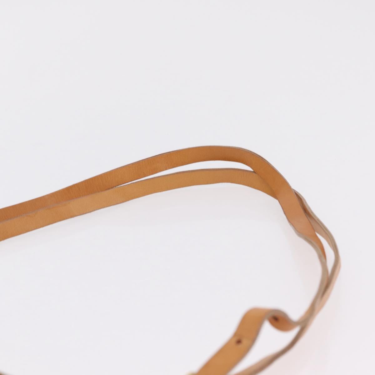 CELINE C Macadam Canvas Shoulder Bag Suede Brown Gold Auth 201247