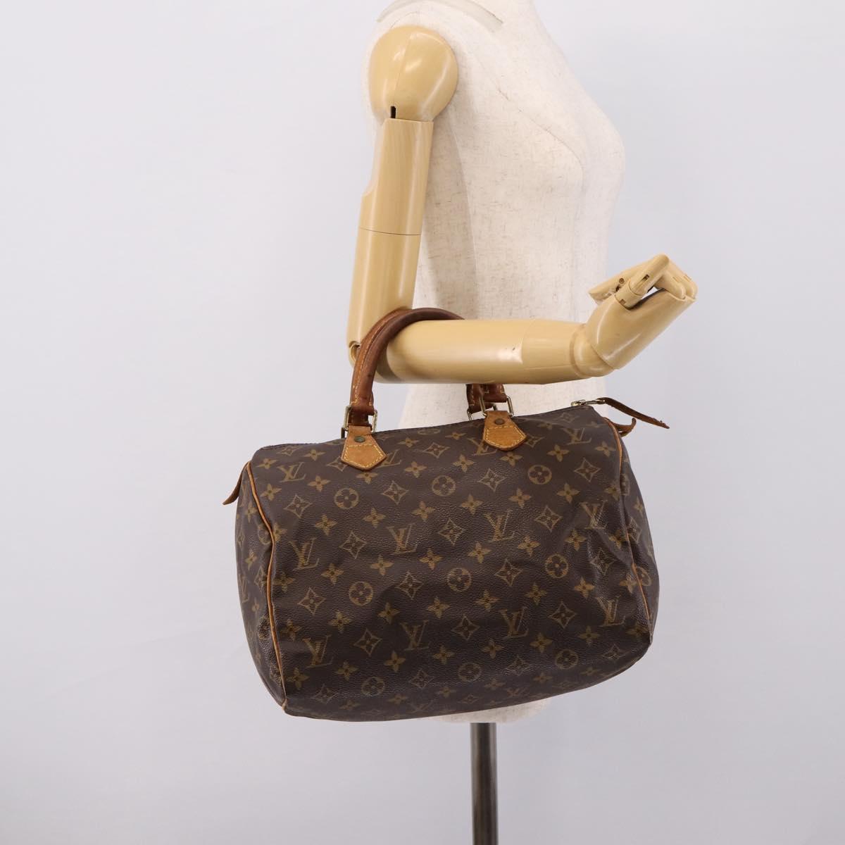 LOUIS VUITTON Monogram Speedy 30 Hand Bag M41526 LV Auth 201254