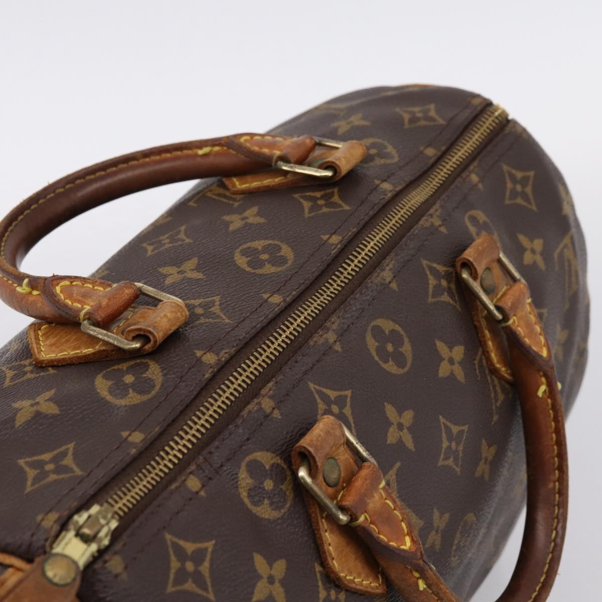 LOUIS VUITTON Monogram Speedy 30 Hand Bag M41526 LV Auth 201254