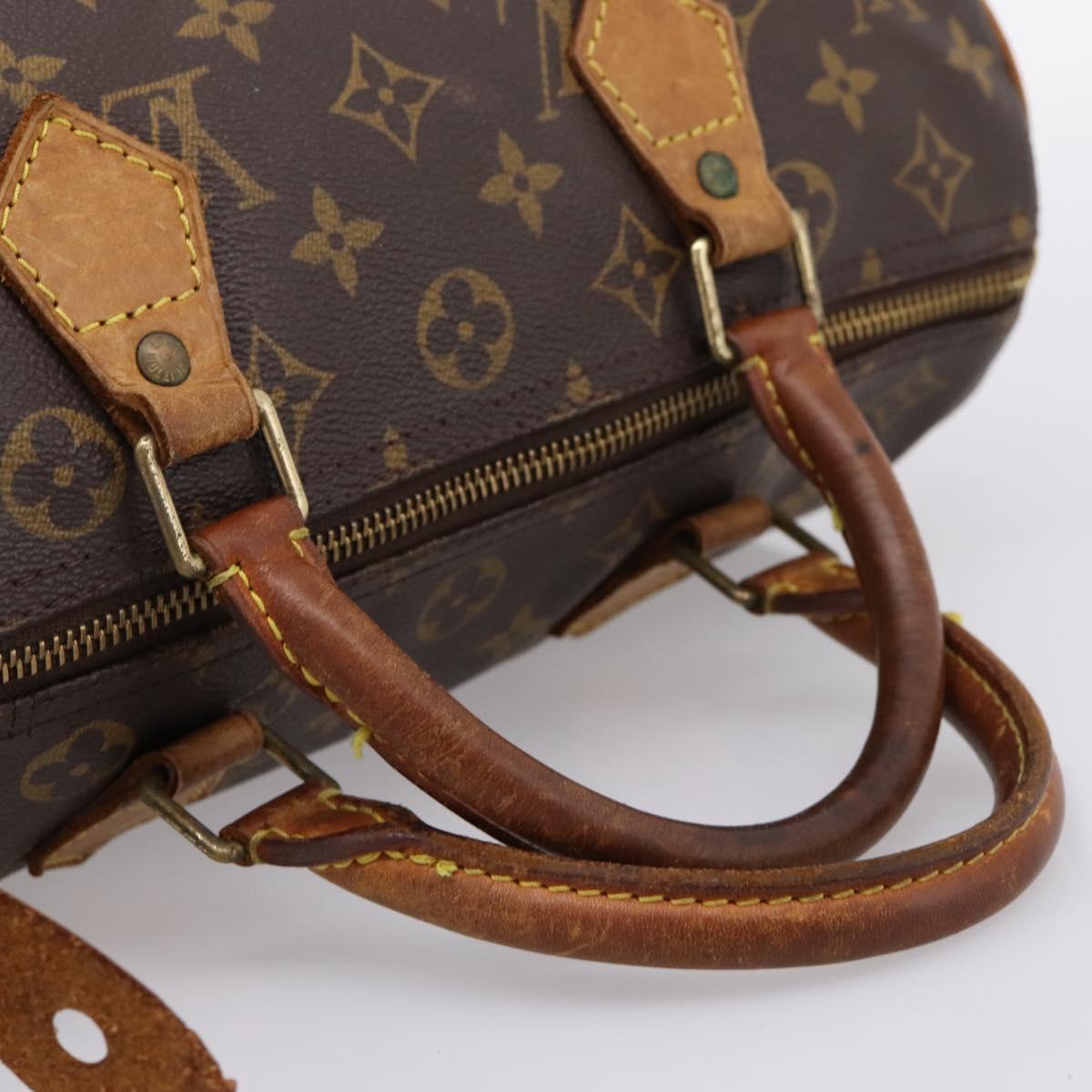LOUIS VUITTON Monogram Speedy 30 Hand Bag M41526 LV Auth 201254