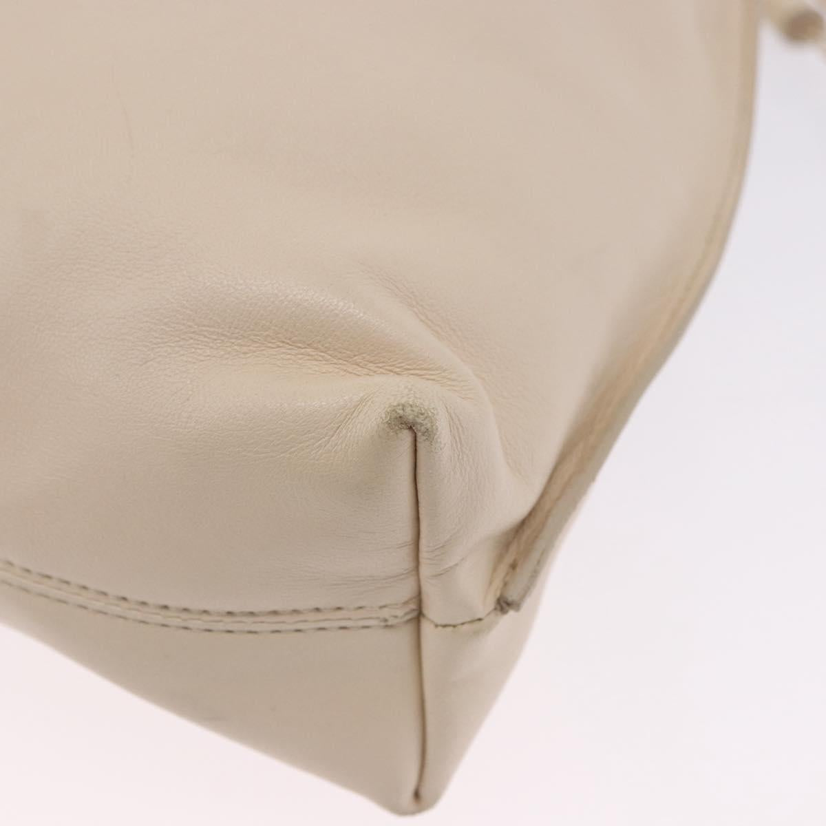 GUCCI Shoulder Bag Leather Cream 001 4403 Auth 201255