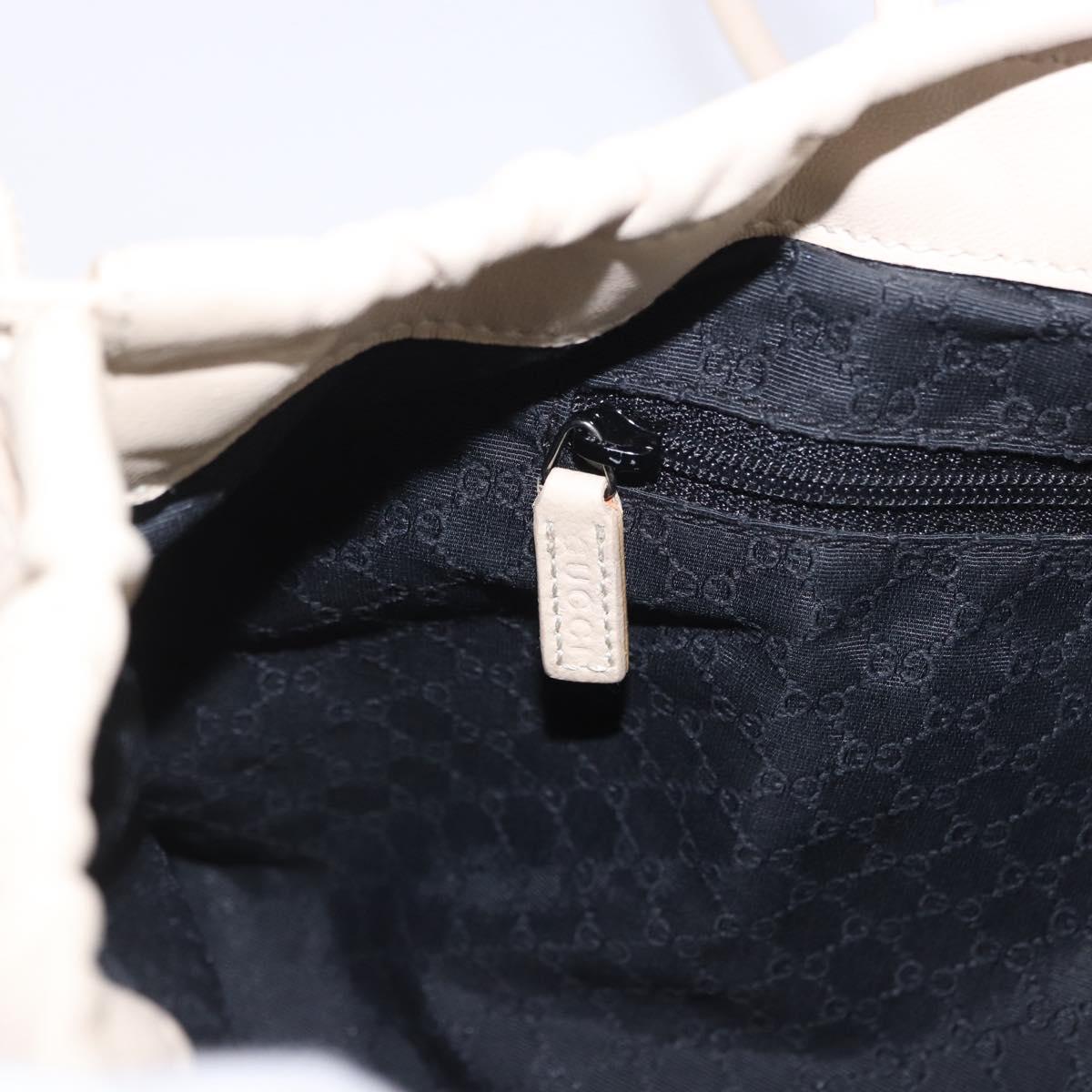 GUCCI Shoulder Bag Leather Cream 001 4403 Auth 201255