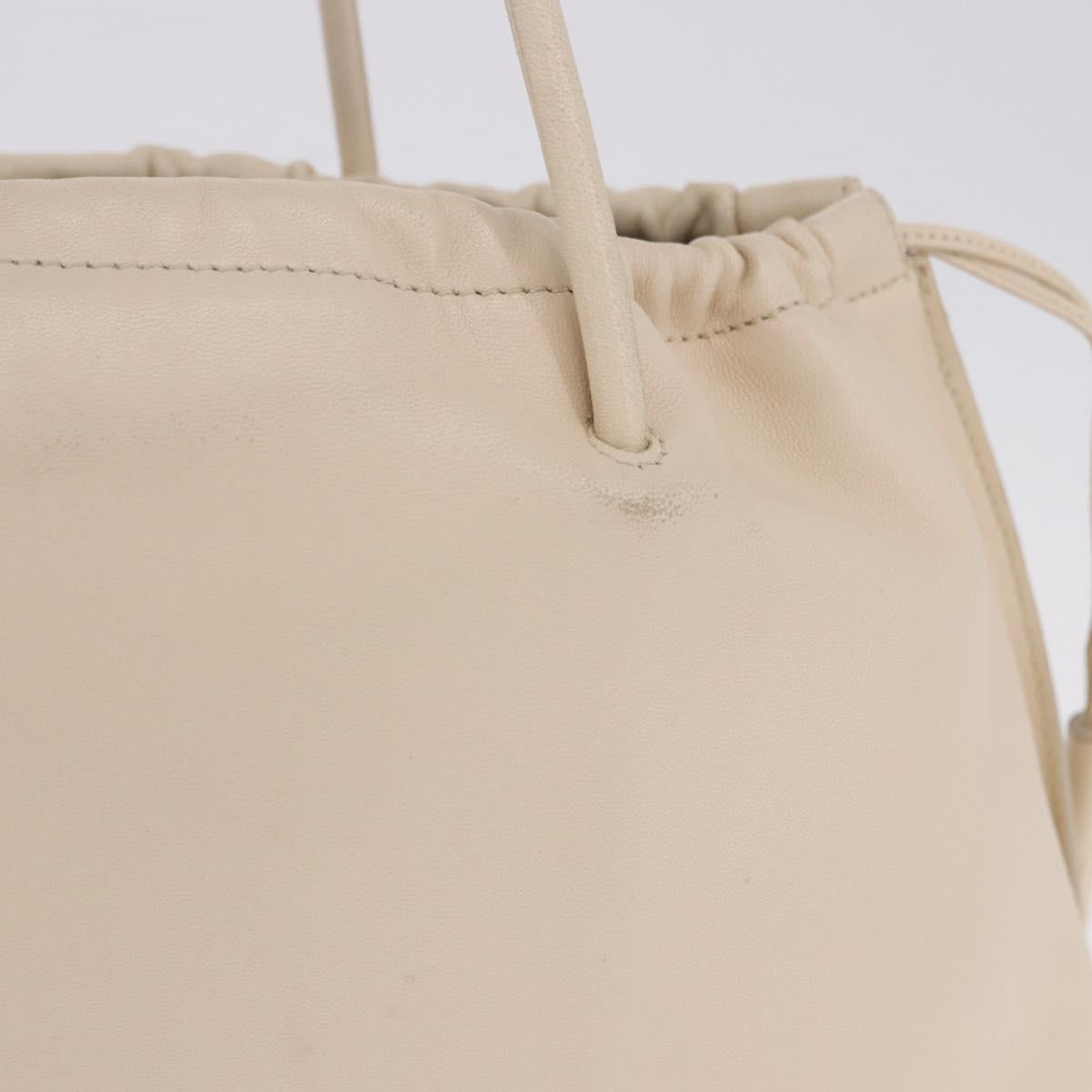 GUCCI Shoulder Bag Leather Cream 001 4403 Auth 201255