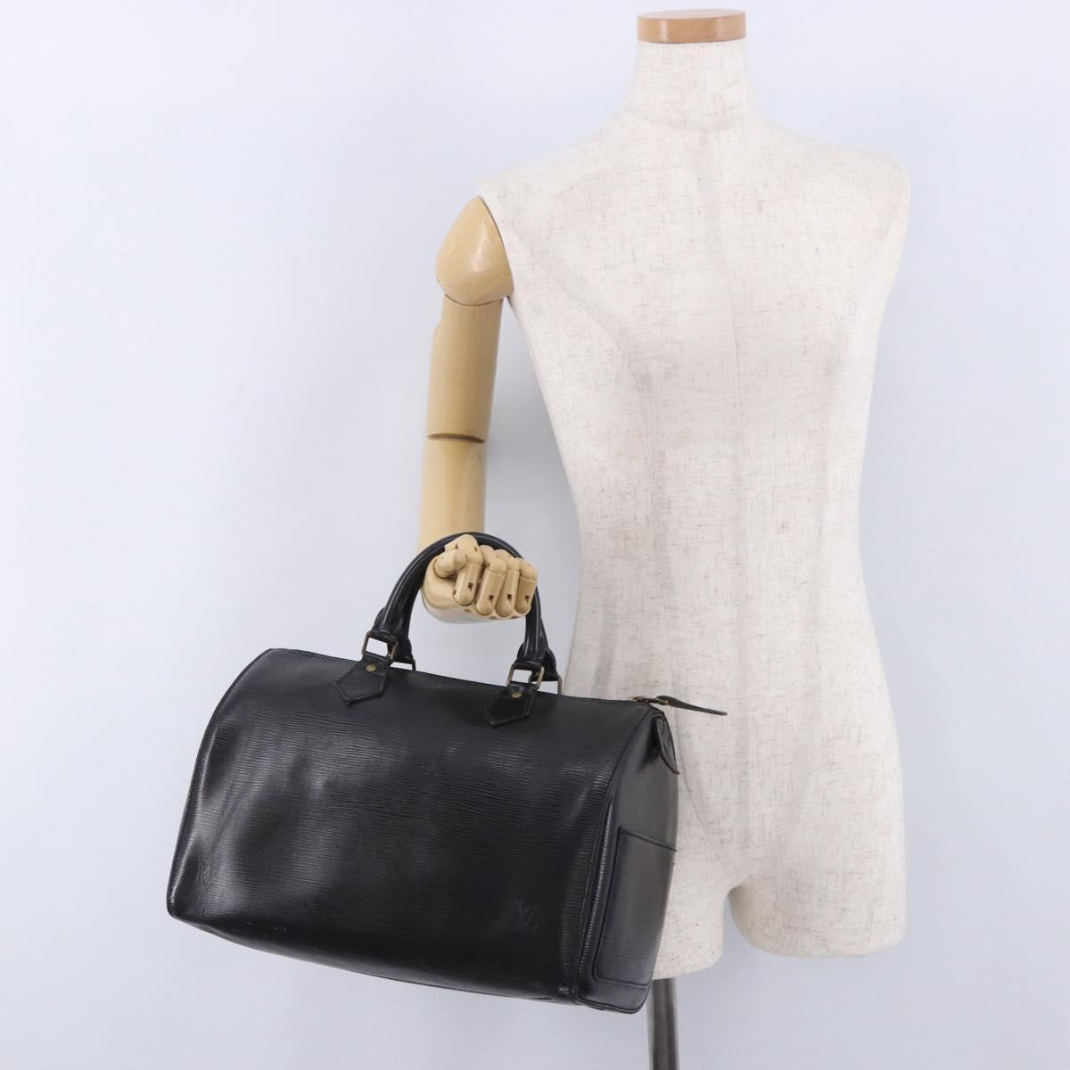 LOUIS VUITTON Epi Speedy 30 Hand Bag Noir black M43002 LV Auth 201256