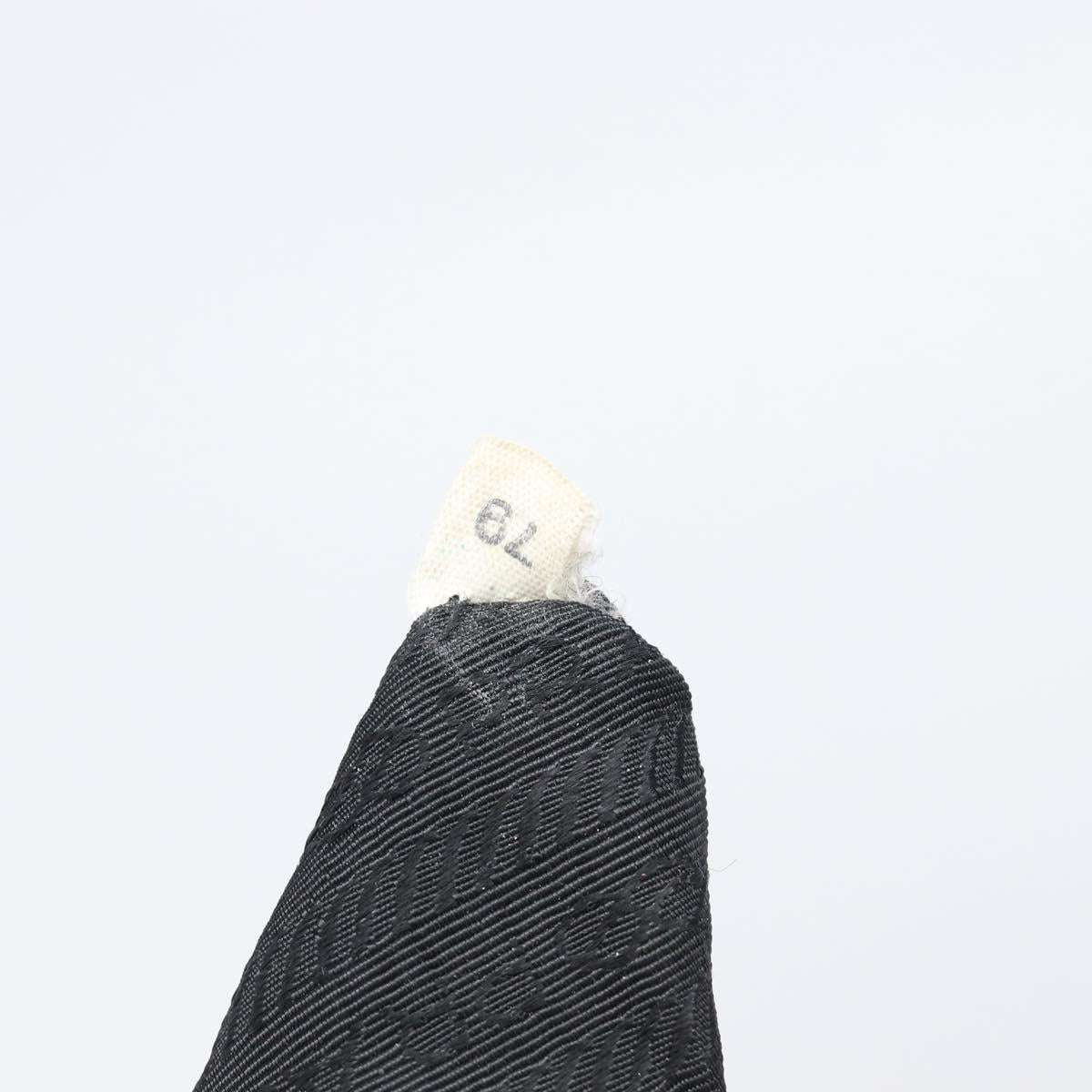 PRADA Shoulder Bag Nylon Black Silver Auth 201270