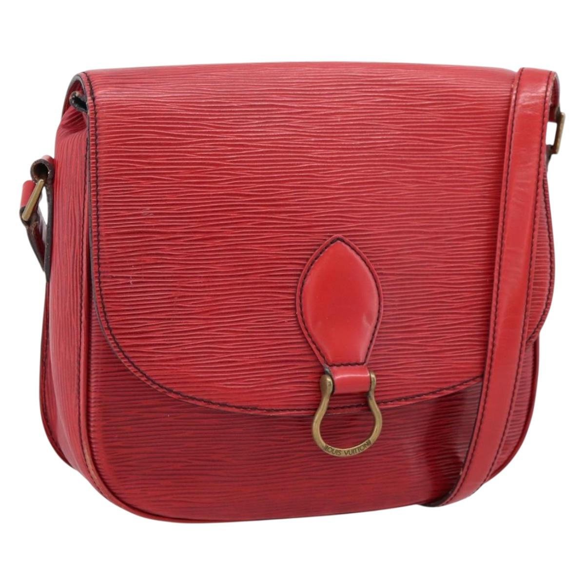 LOUIS VUITTON Epi Saint Cloud GM Shoulder Bag Red M52197 LV Auth 201273