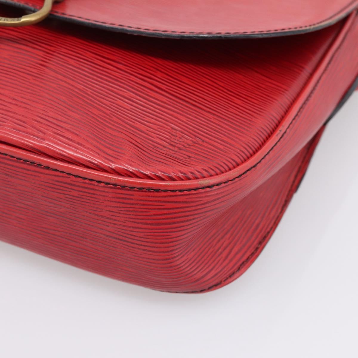 LOUIS VUITTON Epi Saint Cloud GM Shoulder Bag Red M52197 LV Auth 201273