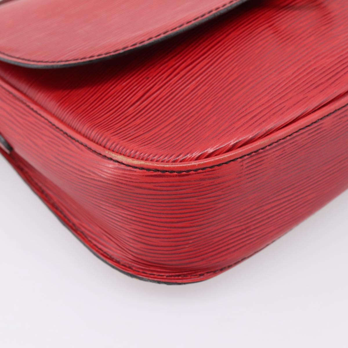 LOUIS VUITTON Epi Saint Cloud GM Shoulder Bag Red M52197 LV Auth 201273