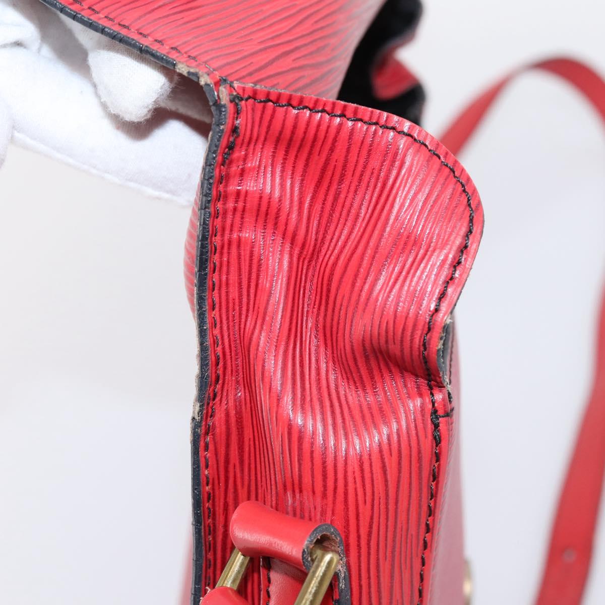 LOUIS VUITTON Epi Saint Cloud GM Shoulder Bag Red M52197 LV Auth 201273