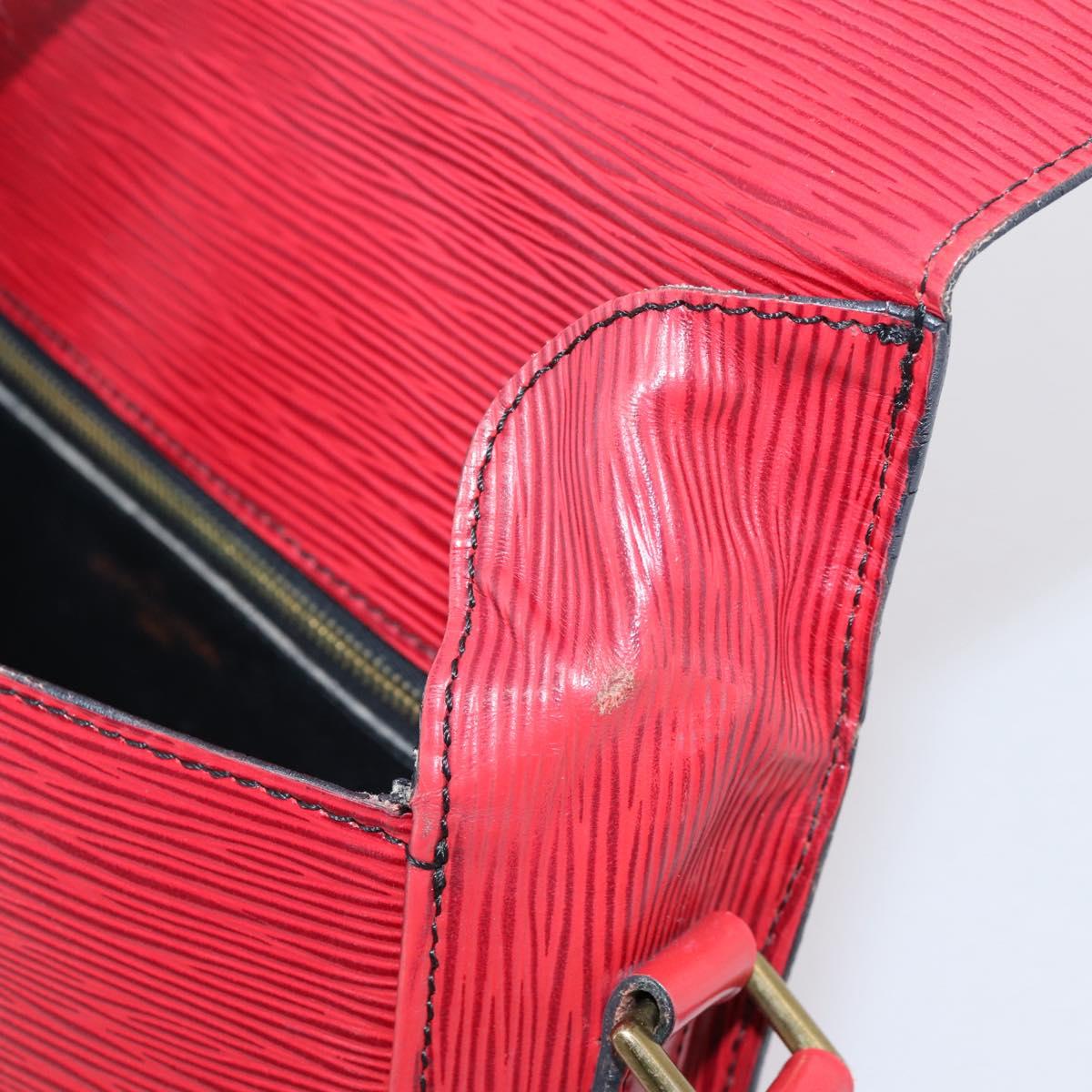 LOUIS VUITTON Epi Saint Cloud GM Shoulder Bag Red M52197 LV Auth 201273
