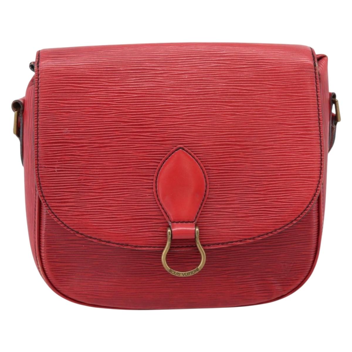 LOUIS VUITTON Epi Saint Cloud GM Shoulder Bag Red M52197 LV Auth 201273