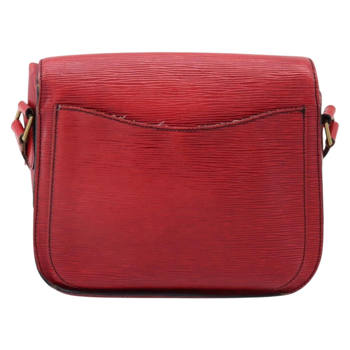 LOUIS VUITTON Epi Saint Cloud GM Shoulder Bag Red M52197 LV Auth 201273