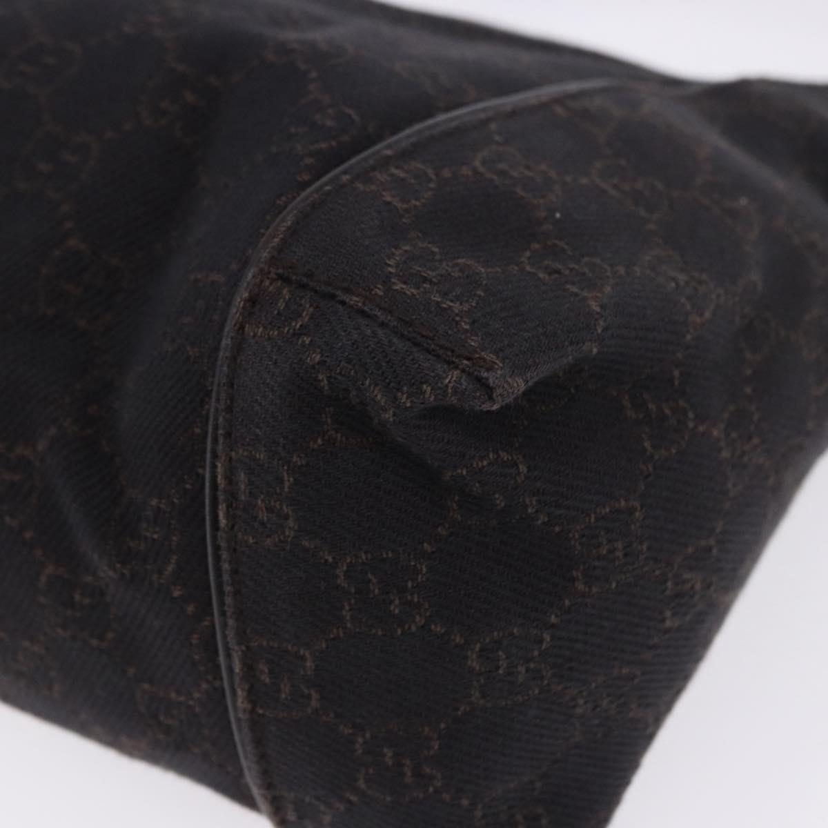 GUCCI GG Canvas Shoulder Bag Black 101333 Auth 201278A
