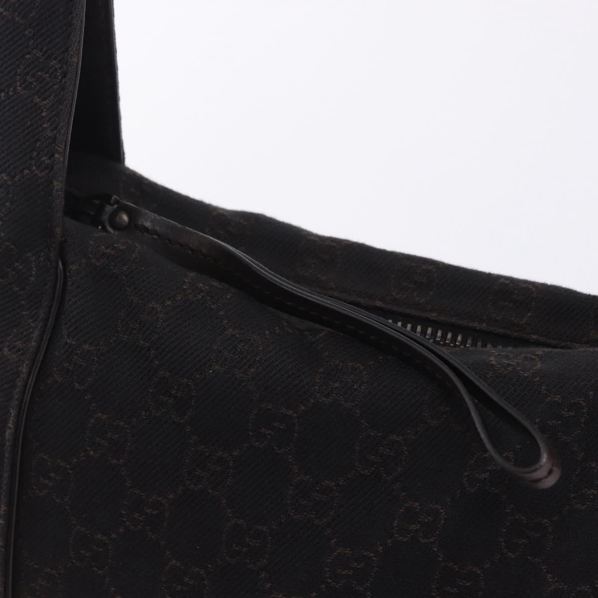 GUCCI GG Canvas Shoulder Bag Black 101333 Auth 201278A