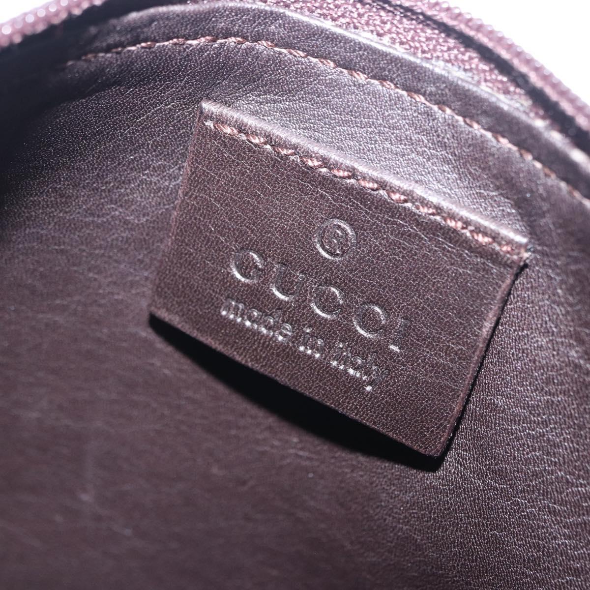 GUCCI GG Canvas Shoulder Bag Suede Brown Silver 001 3181 Auth 201288V