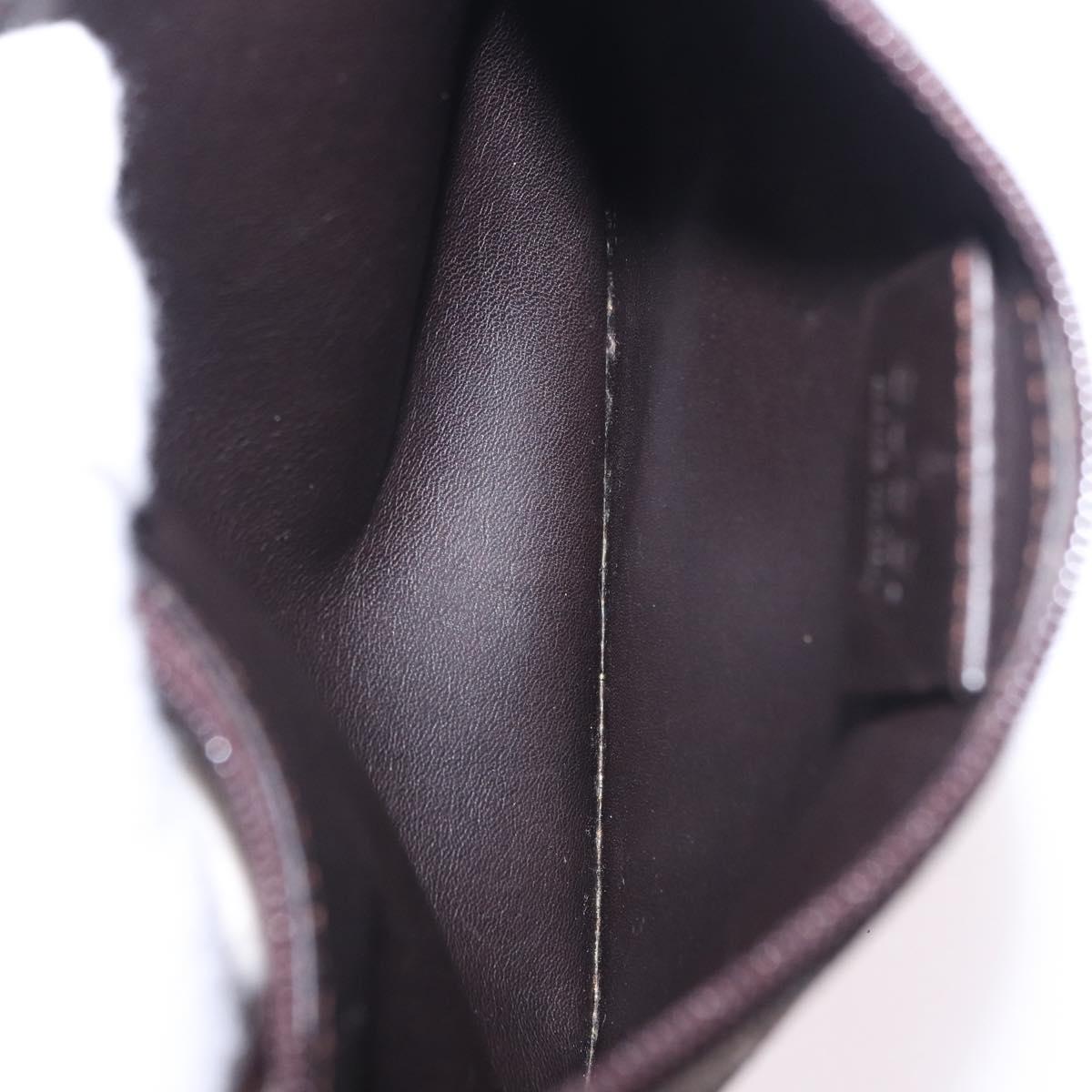 GUCCI GG Canvas Shoulder Bag Suede Brown Silver 001 3181 Auth 201288V