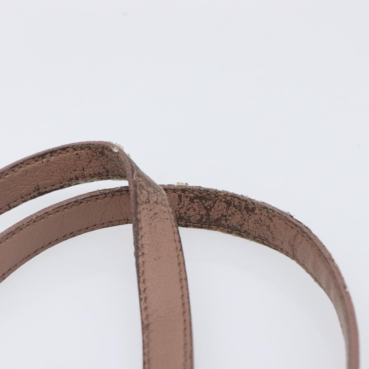 SAINT LAURENT Tote Bag Leather Pink Gold Tone 394195 Auth 201292