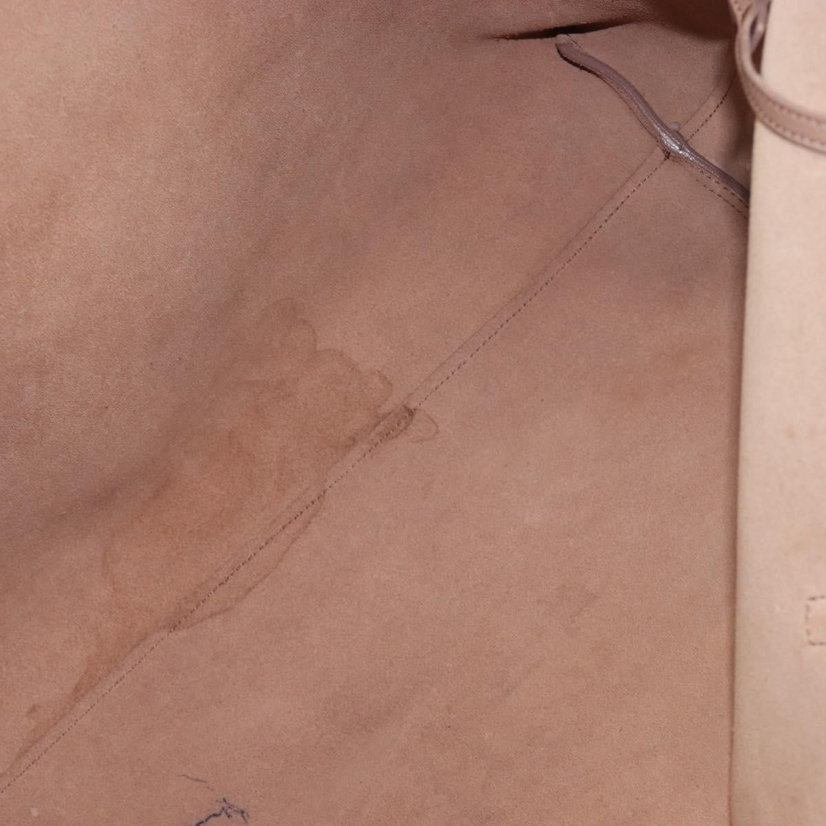 SAINT LAURENT Tote Bag Leather Pink Gold Tone 394195 Auth 201292