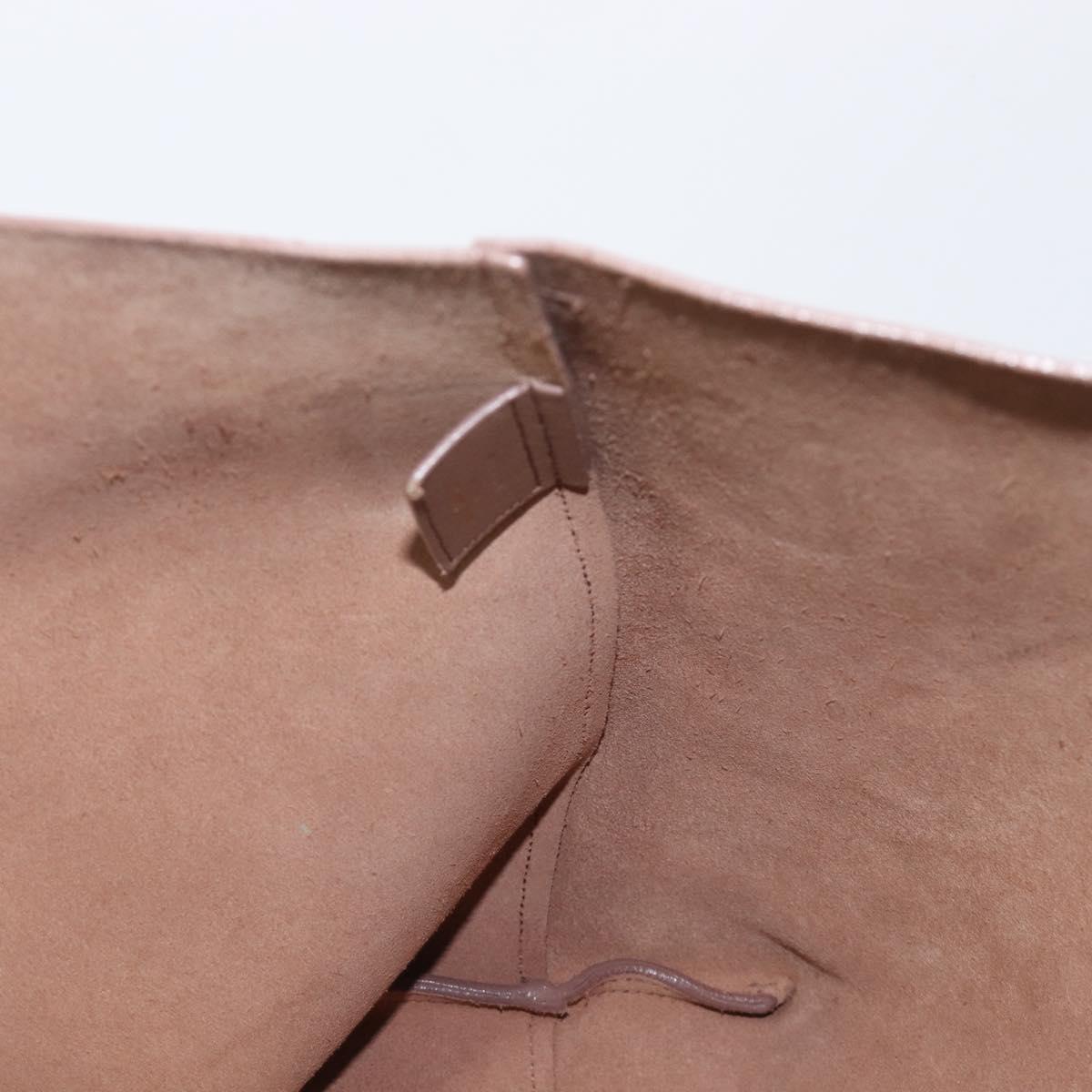 SAINT LAURENT Tote Bag Leather Pink Gold Tone 394195 Auth 201292