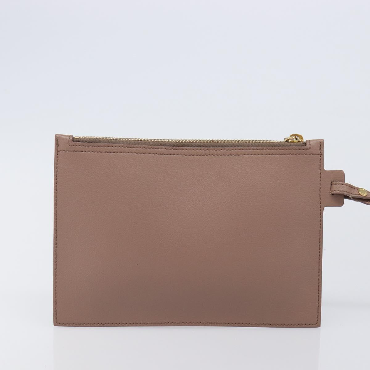 SAINT LAURENT Tote Bag Leather Pink Gold Tone 394195 Auth 201292