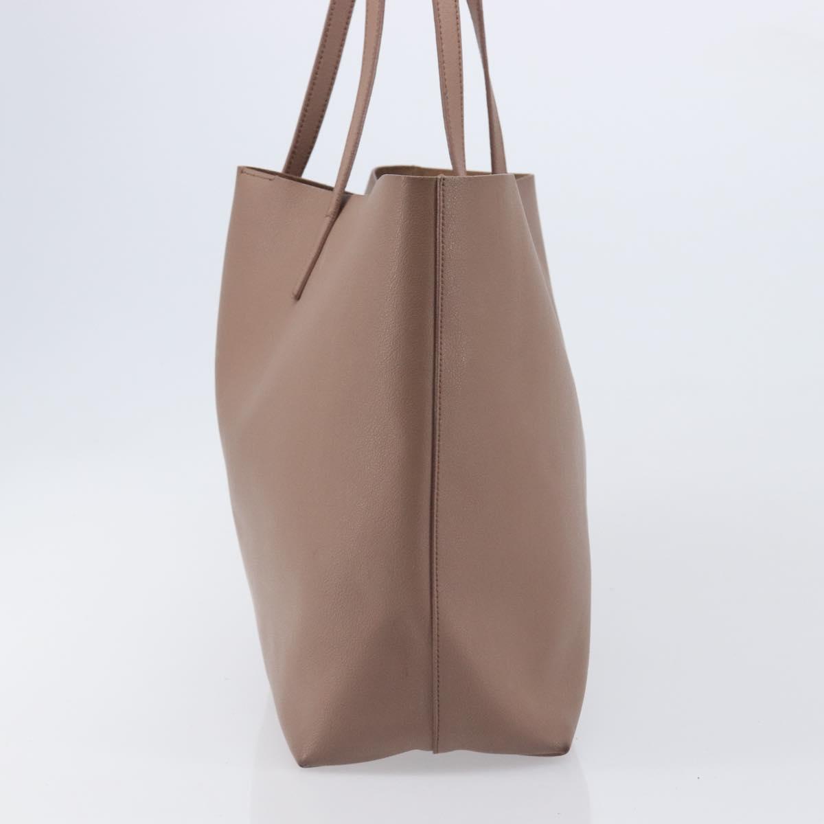 SAINT LAURENT Tote Bag Leather Pink Gold Tone 394195 Auth 201292