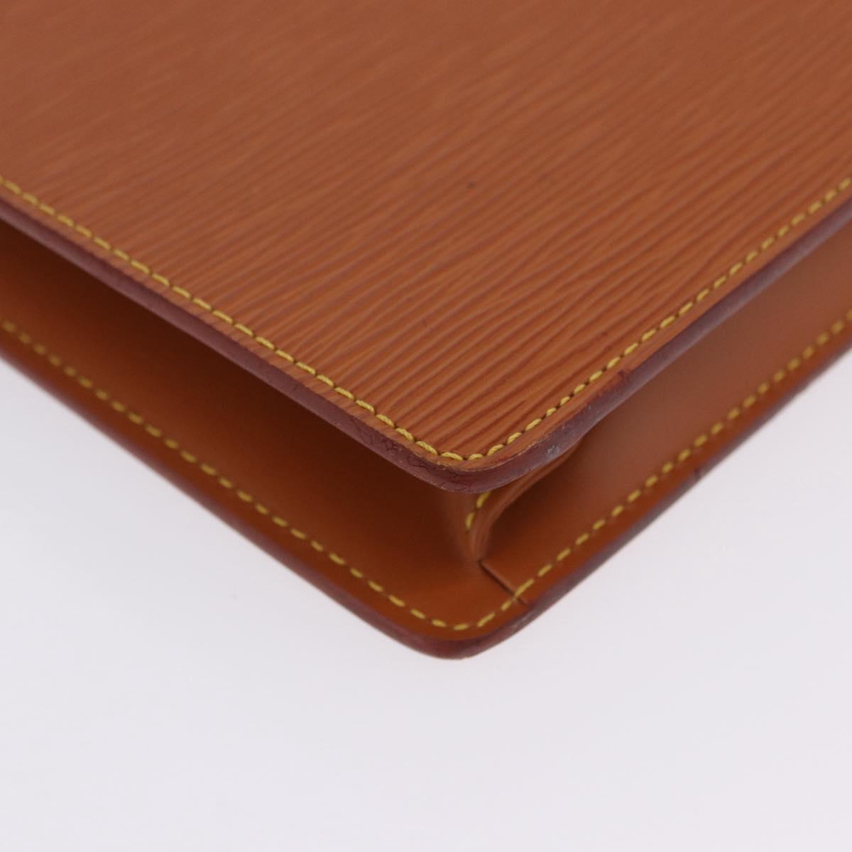 LOUIS VUITTON Epi Porte Documents Bandouliere Zipangu Gold M54468 LV Auth 201296