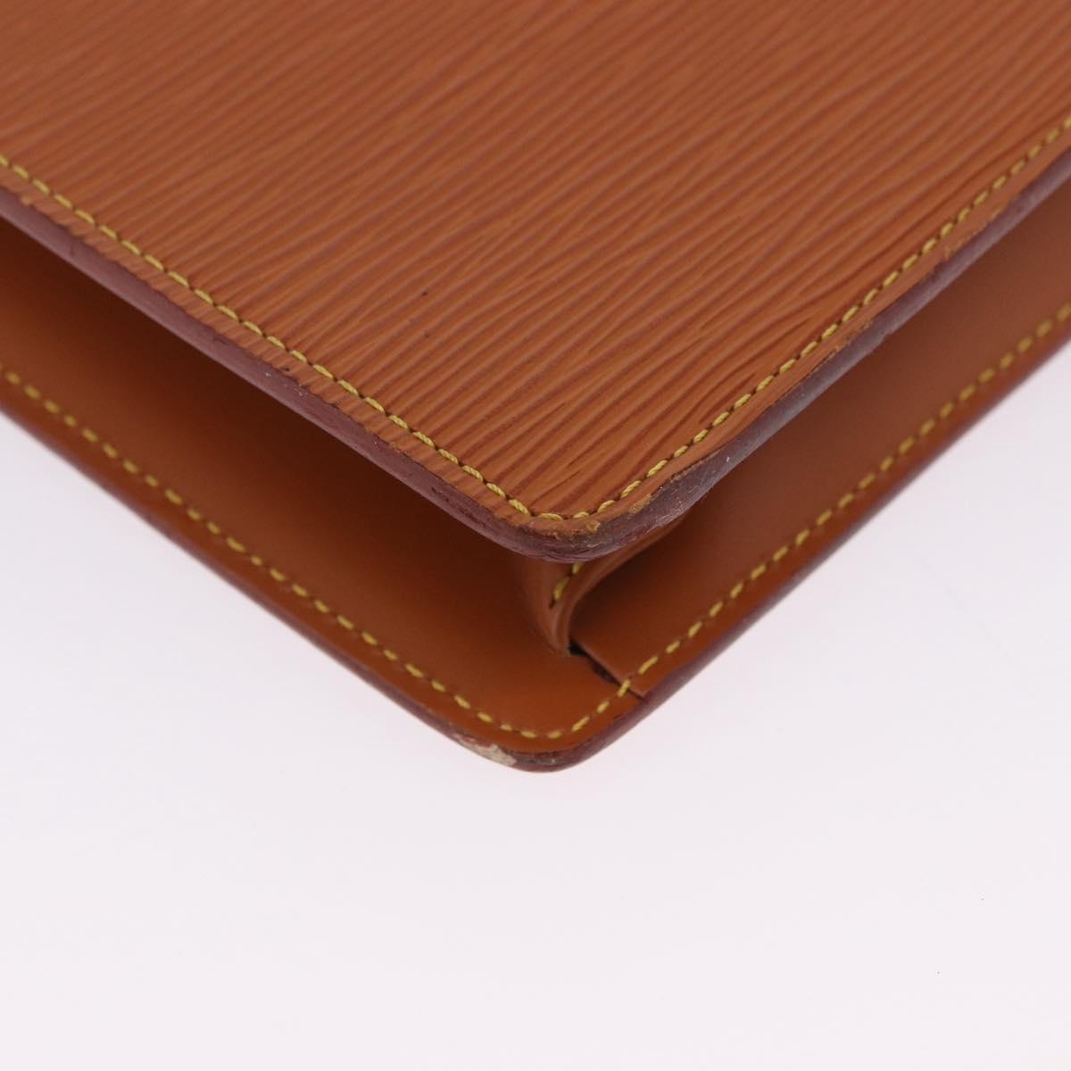 LOUIS VUITTON Epi Porte Documents Bandouliere Zipangu Gold M54468 LV Auth 201296