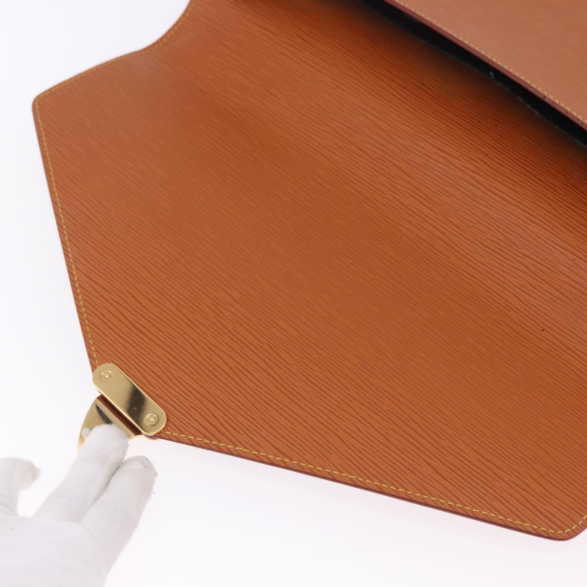 LOUIS VUITTON Epi Porte Documents Bandouliere Zipangu Gold M54468 LV Auth 201296