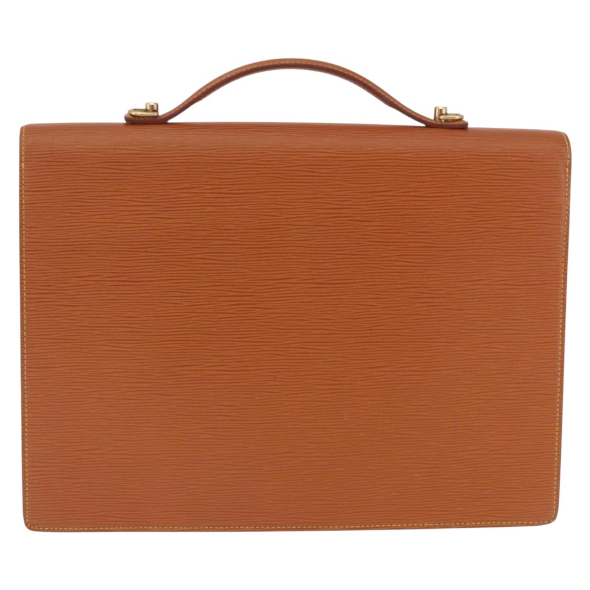 LOUIS VUITTON Epi Porte Documents Bandouliere Zipangu Gold M54468 LV Auth 201296