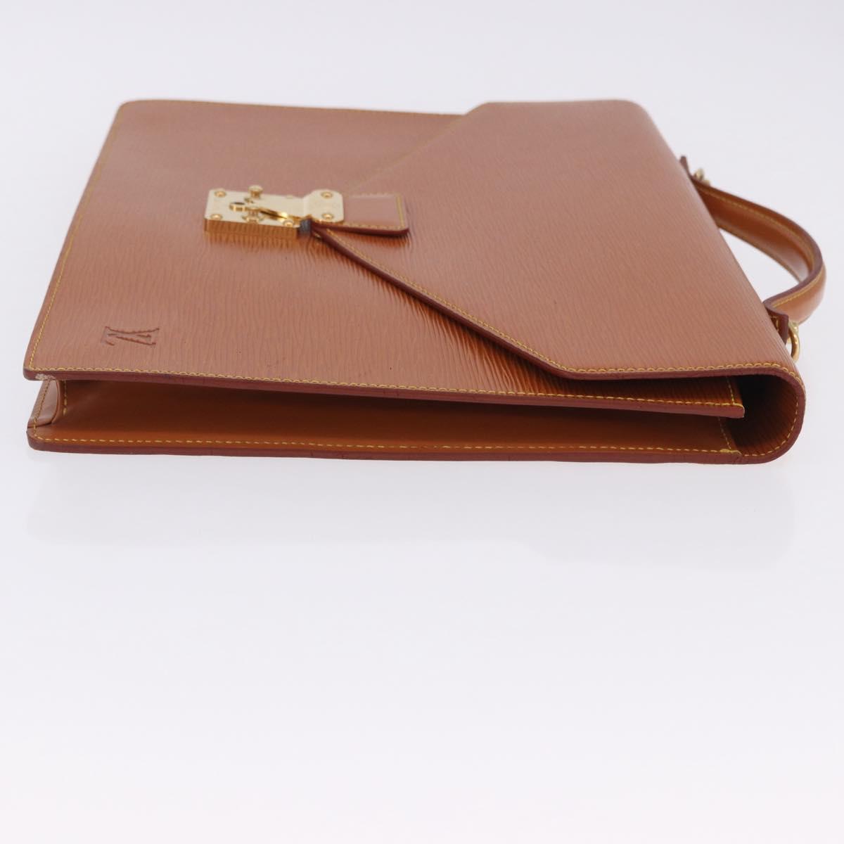 LOUIS VUITTON Epi Porte Documents Bandouliere Zipangu Gold M54468 LV Auth 201296