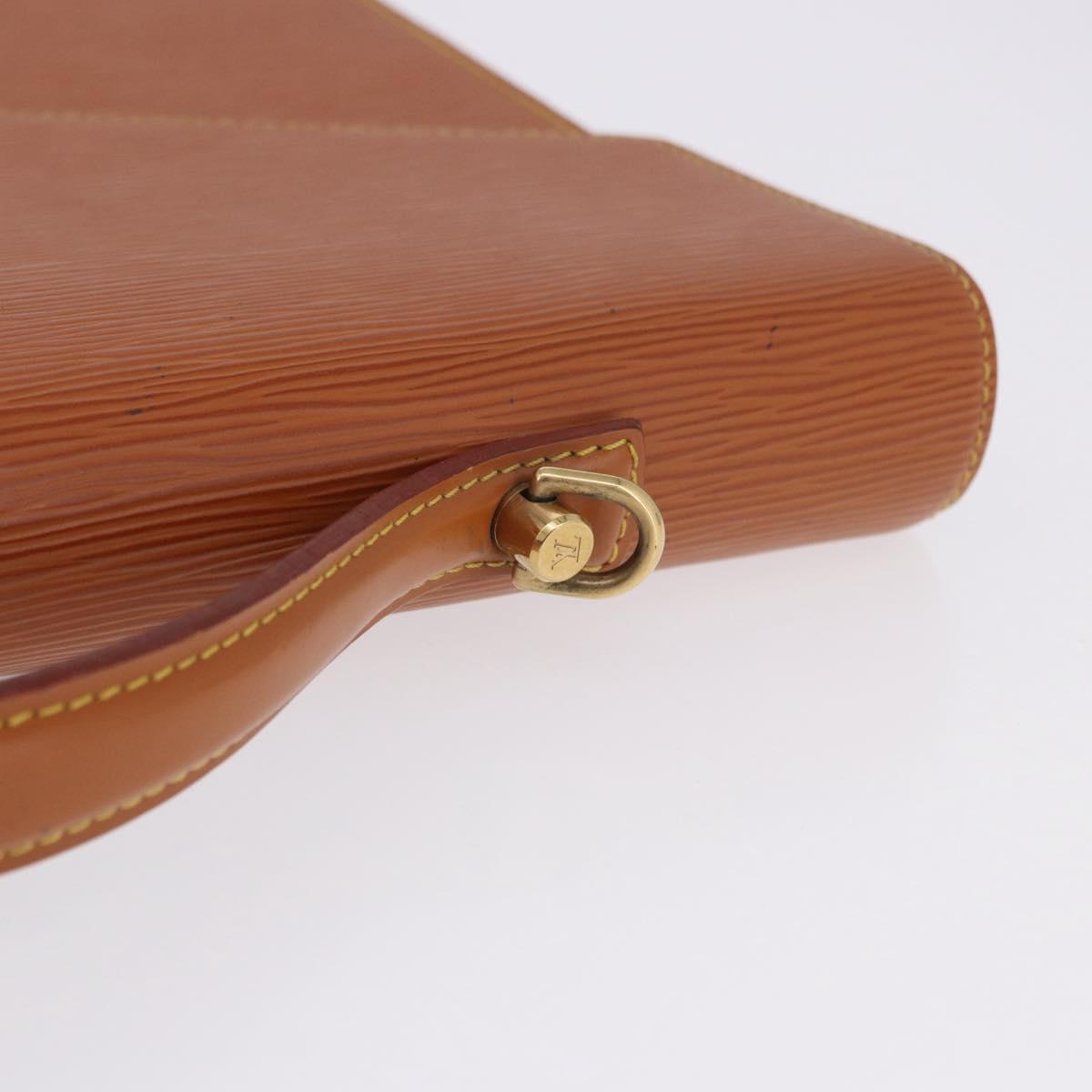 LOUIS VUITTON Epi Porte Documents Bandouliere Zipangu Gold M54468 LV Auth 201296