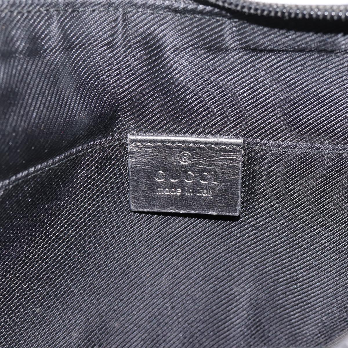 GUCCI GG Canvas Hand Bag Black Gold Tone 005 0813 Auth 201302