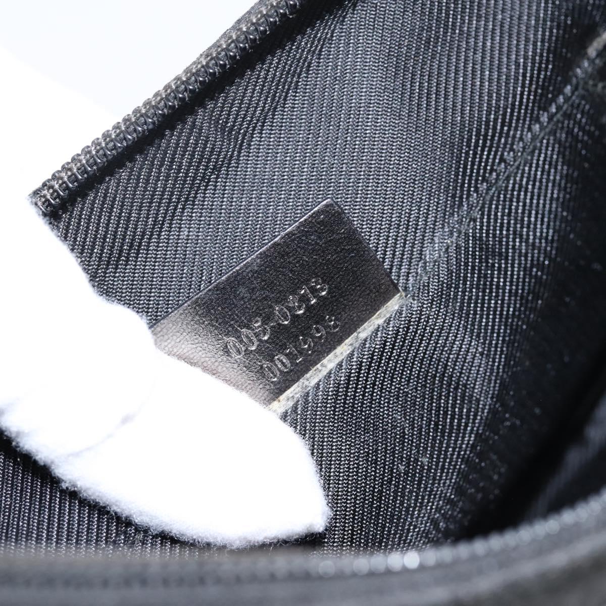 GUCCI GG Canvas Hand Bag Black Gold Tone 005 0813 Auth 201302