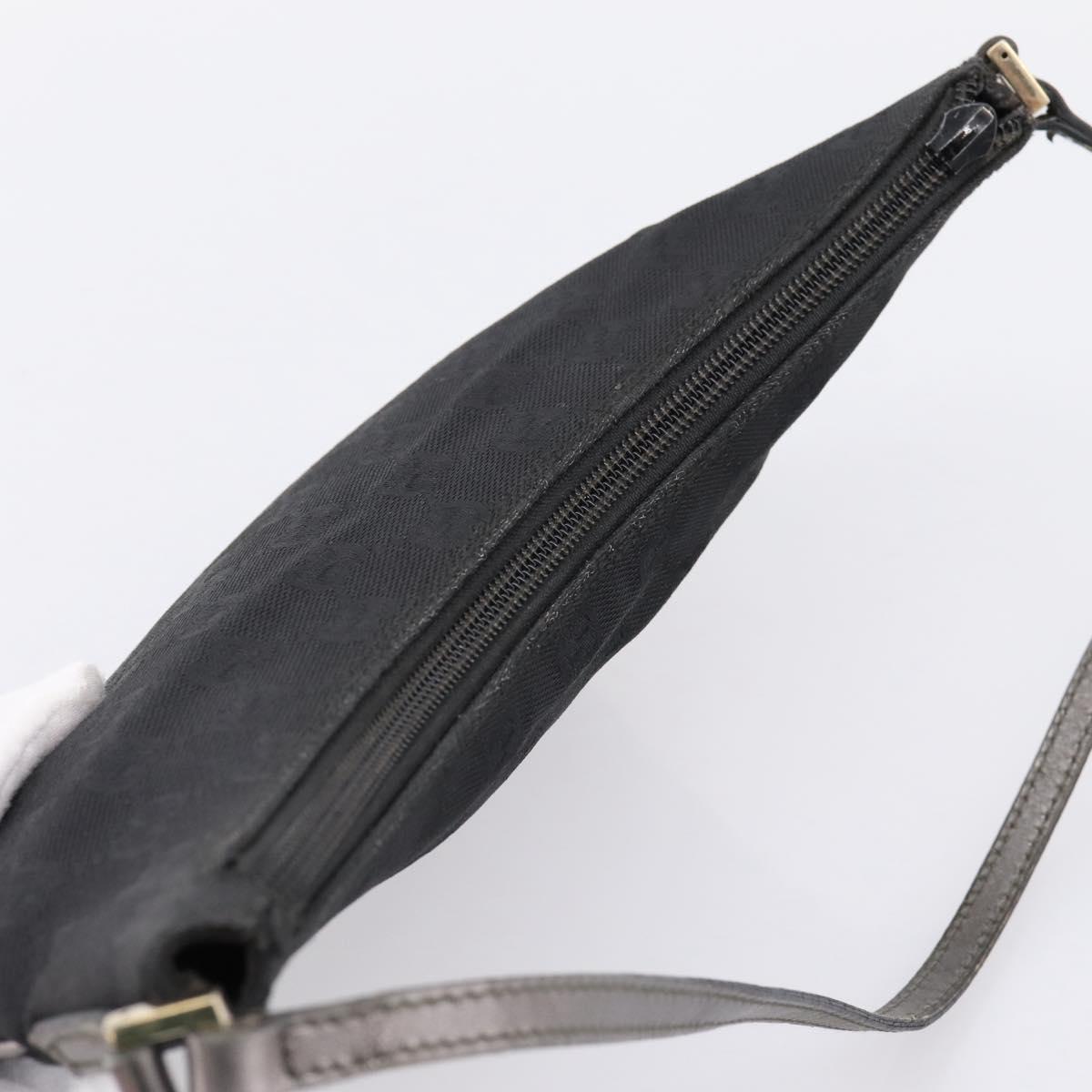 GUCCI GG Canvas Hand Bag Black Gold Tone 005 0813 Auth 201302