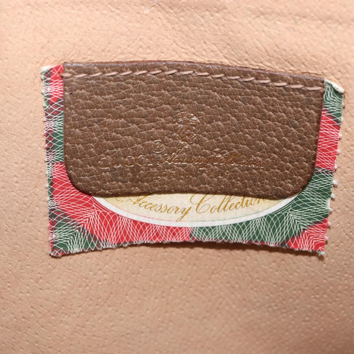 GUCCI GG Supreme Clutch Bag PVC Beige Gold Tone 89 01 029 Auth 201303