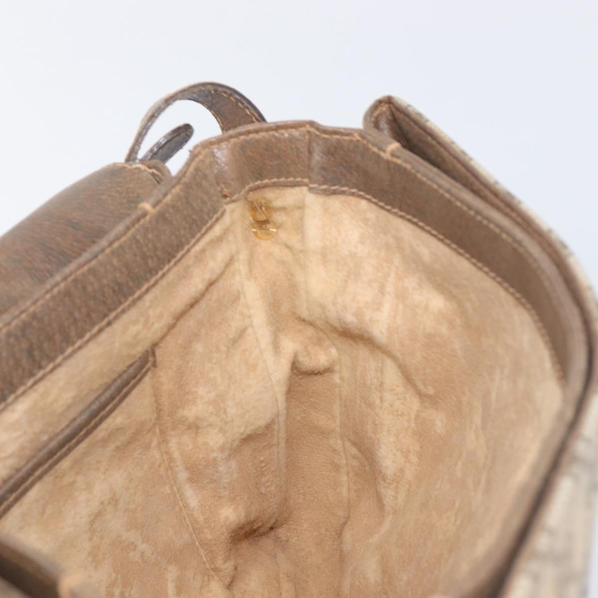 GUCCI GG Supreme Shoulder Bag PVC Beige Gold Tone 1 001 4084 Auth 201306