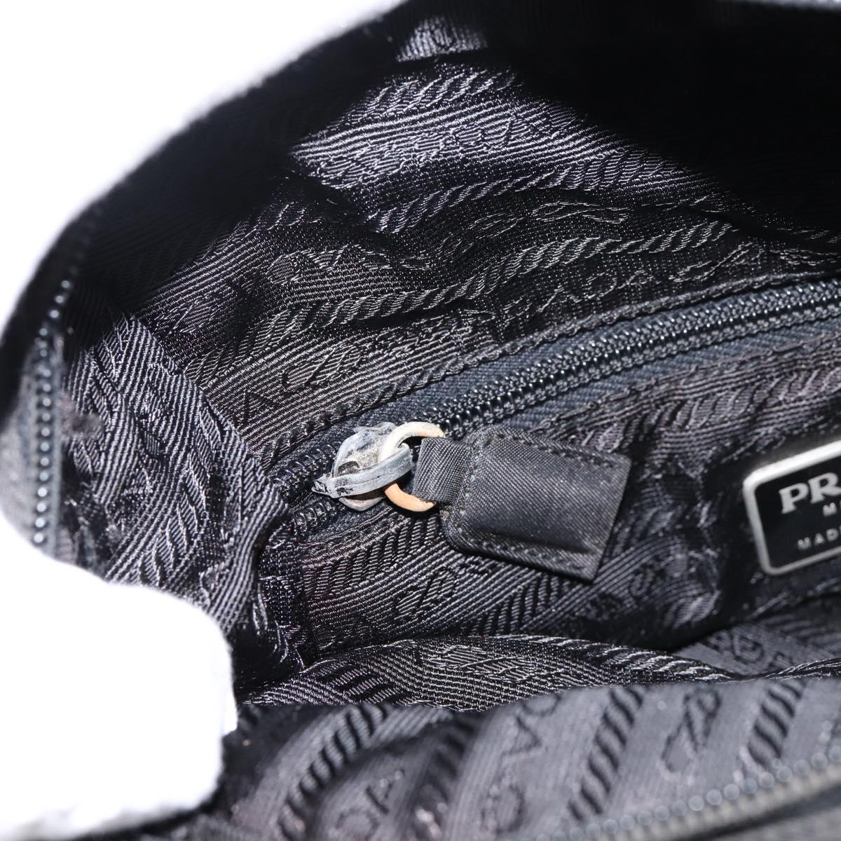 PRADA Tote Bag Nylon Black Auth 201307