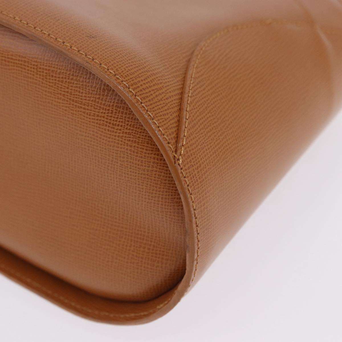 Christian Dior Hand Bag Leather Brown Gold Tone Auth 201316