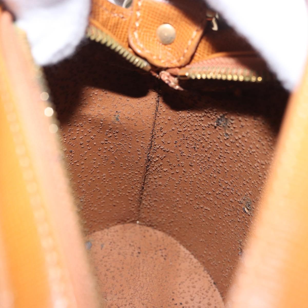 Christian Dior Hand Bag Leather Brown Gold Tone Auth 201316