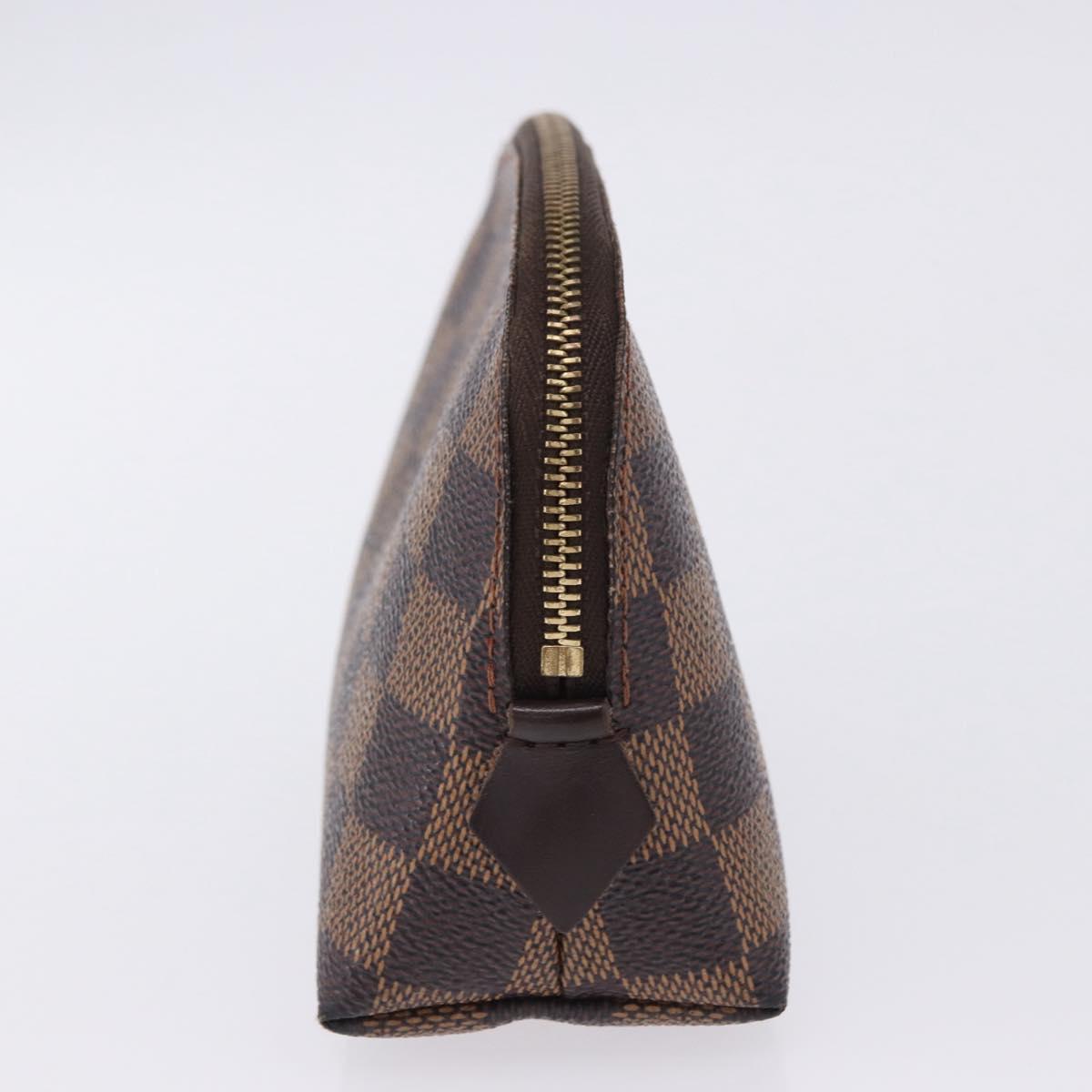 LOUIS VUITTON Damier Ebene Pochette Cosmetic PM Pouch N47516 LV Auth 201322A