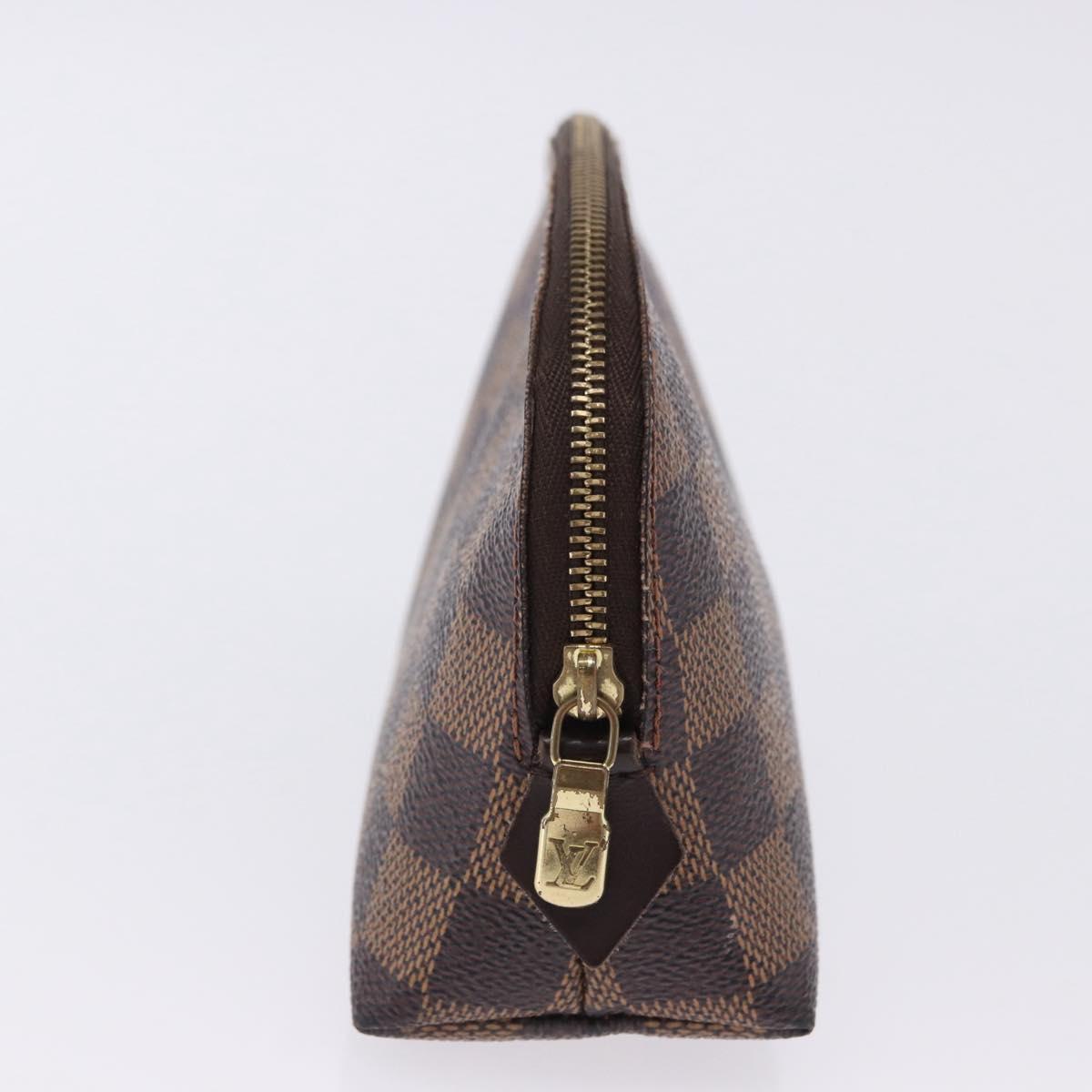 LOUIS VUITTON Damier Ebene Pochette Cosmetic PM Pouch N47516 LV Auth 201322A