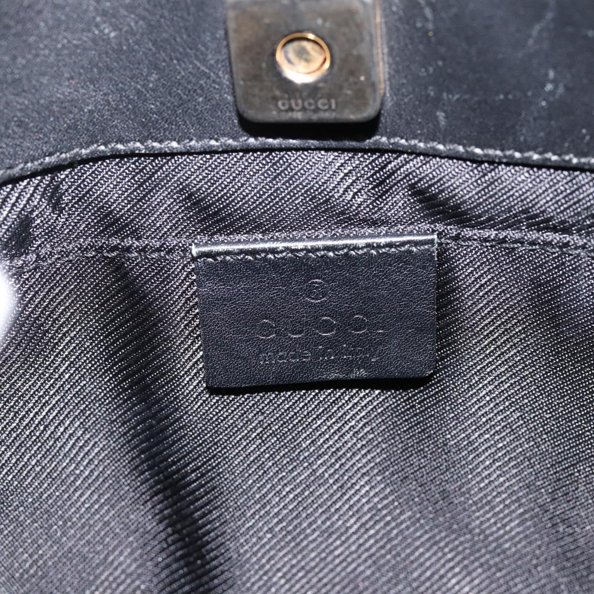 GUCCI GG Canvas Chain Shoulder Bag Black 001 4168 Auth 201323A