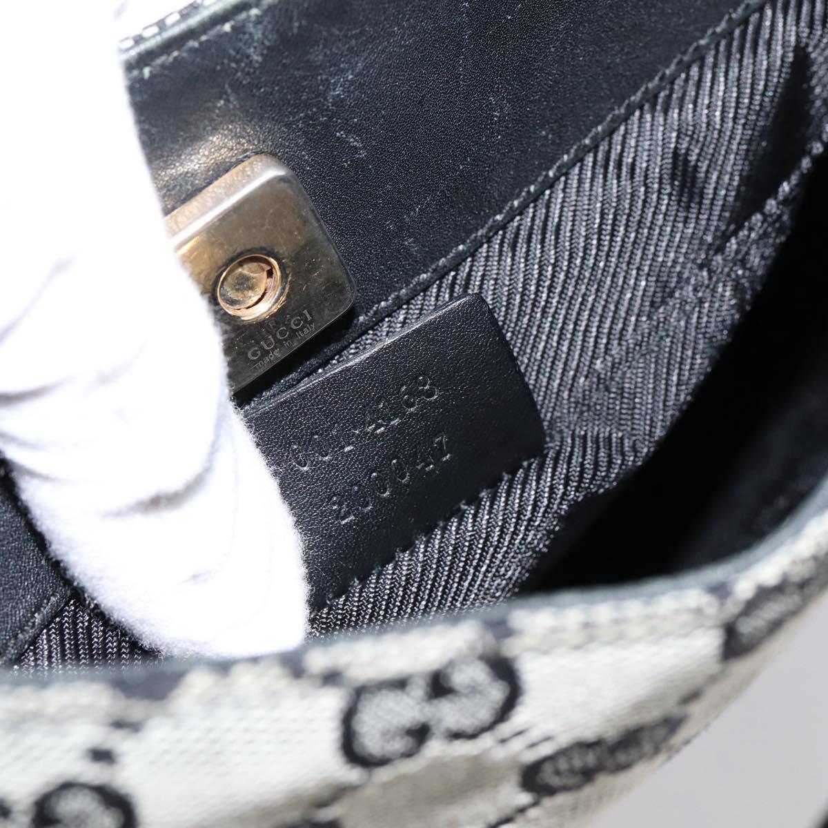 GUCCI GG Canvas Chain Shoulder Bag Black 001 4168 Auth 201323A