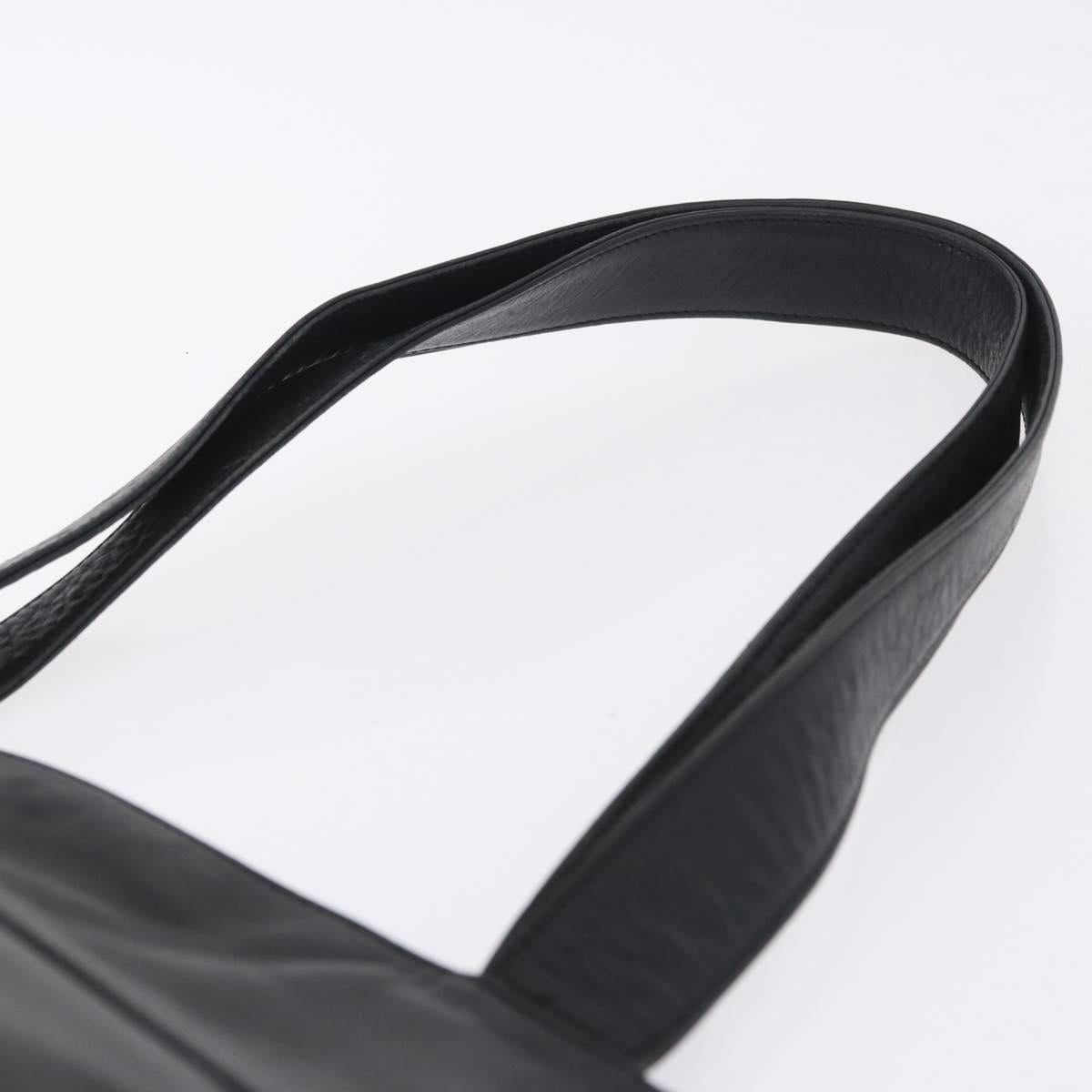 CHANEL Tote Bag Lamb Skin Black CC Auth 201339A