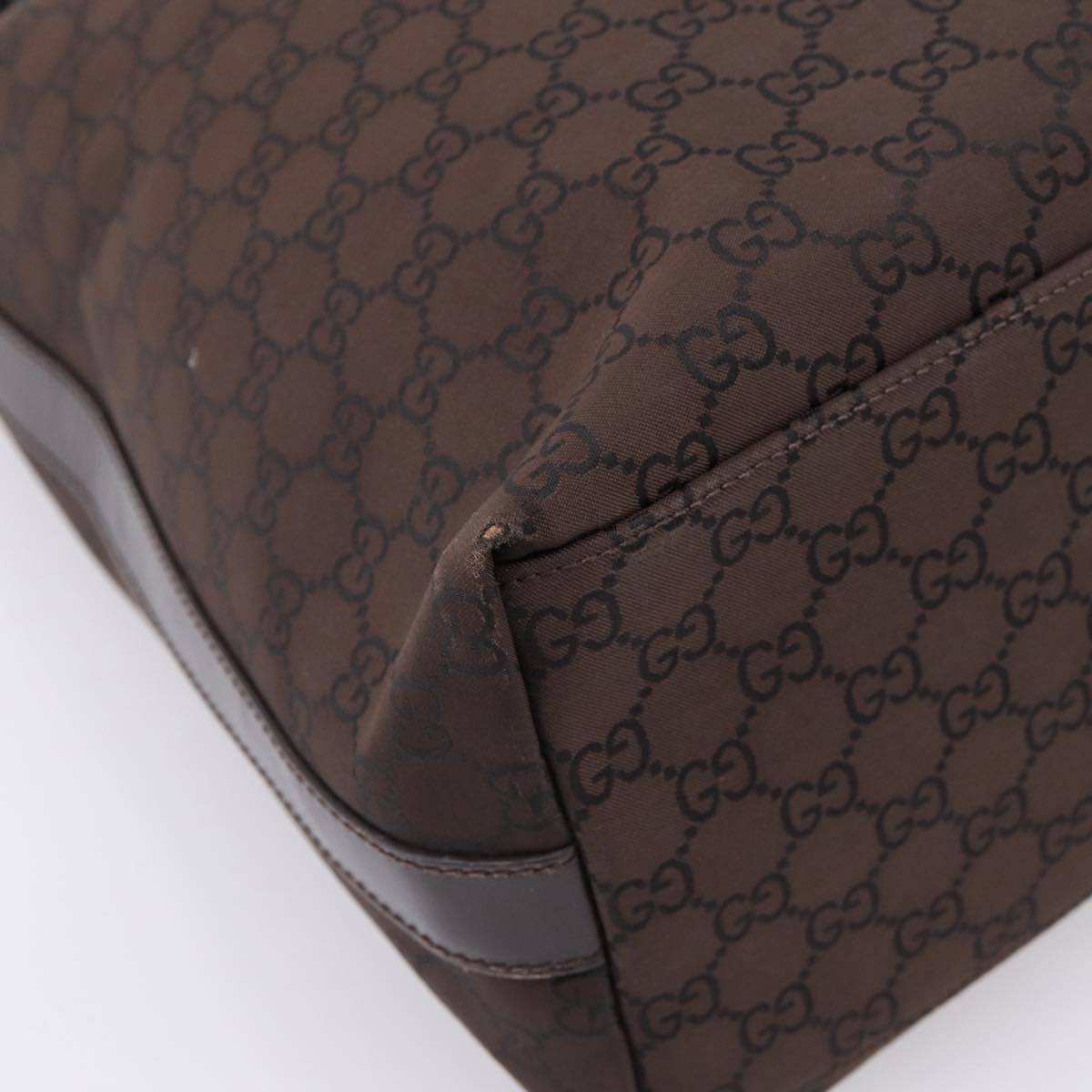 GUCCI GG Canvas Shoulder Bag Outlet Brown Gold 257279 Auth 201342A