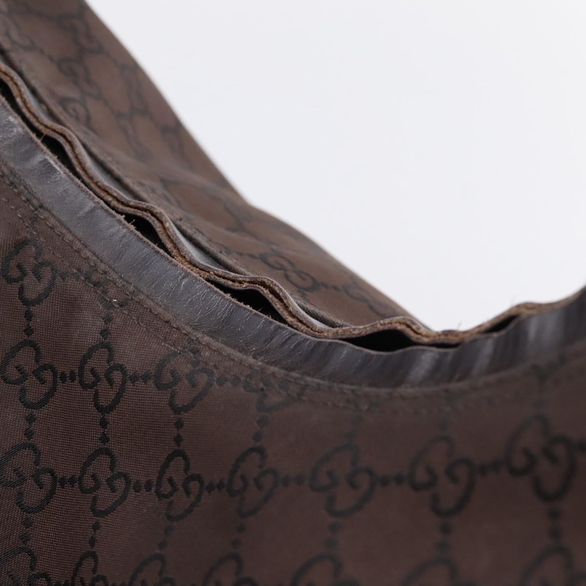 GUCCI GG Canvas Shoulder Bag Outlet Brown Gold 257279 Auth 201342A