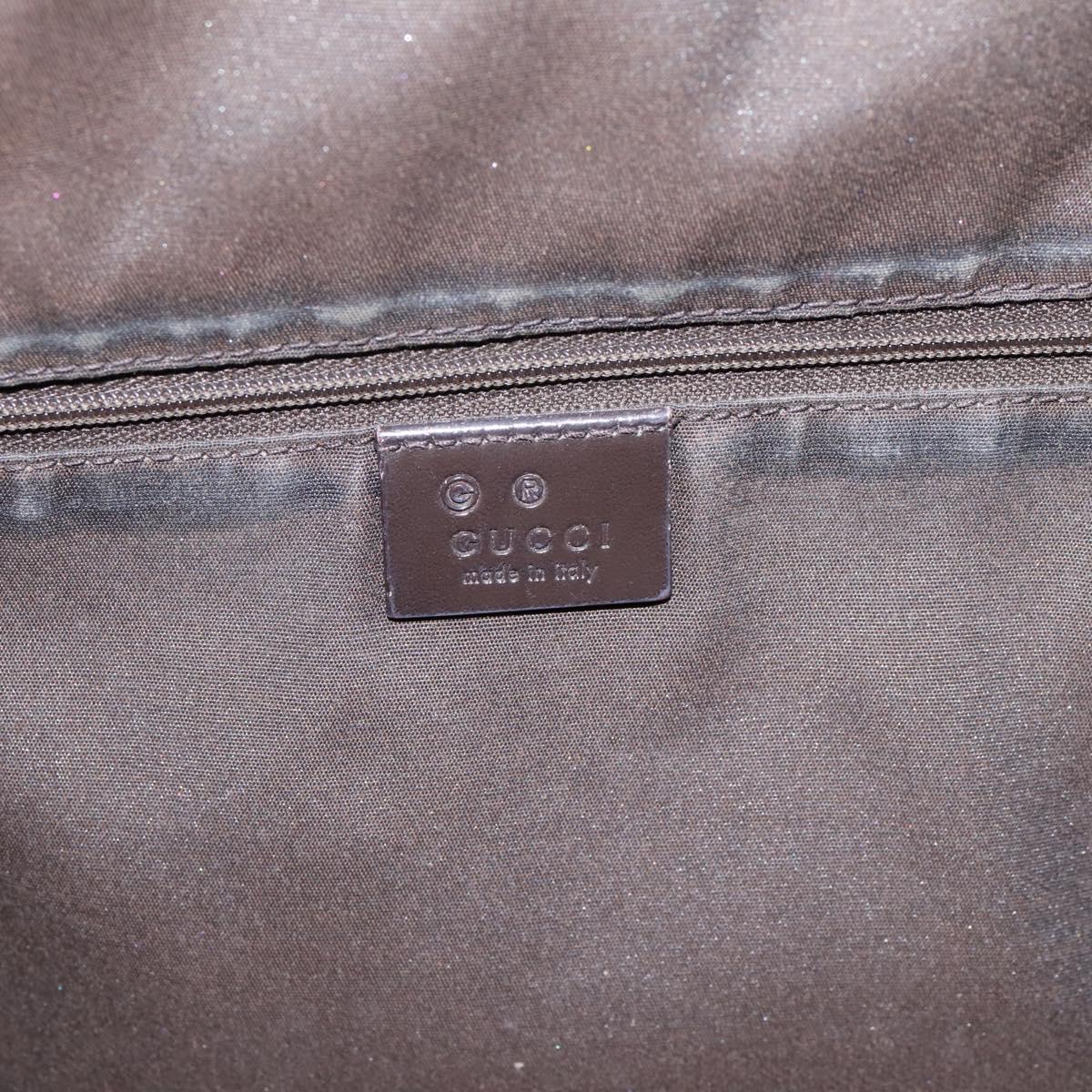 GUCCI GG Canvas Shoulder Bag Outlet Brown Gold 257279 Auth 201342A