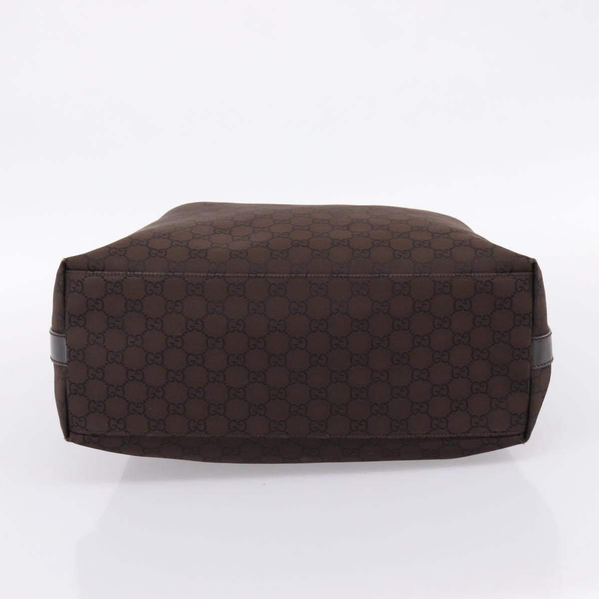 GUCCI GG Canvas Shoulder Bag Outlet Brown Gold 257279 Auth 201342A